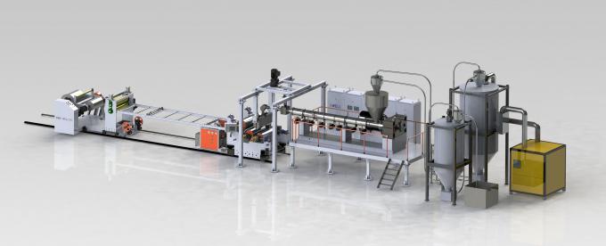 Board PETG Extrusion Line For Cabinet Advertising Display single screw parallel screw high torque high output 0