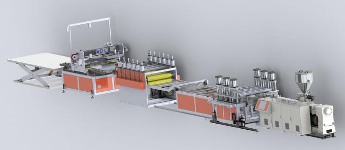 WPC Floor Extrusion Machine 1200mm Floor Board Production Line 0