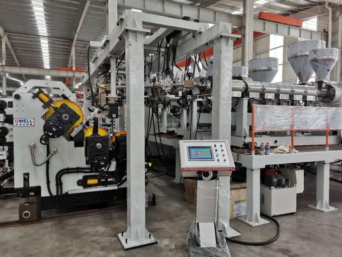 Double Screw PET Plastic Sheet Extruder Line / Making Machine 0.15 - 1.5mm Sheet Thickness 1