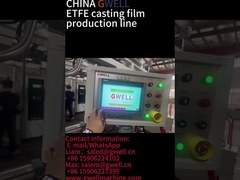GWELL ETFE casting film extrusion machine for flexible solar panel or semiconductor.