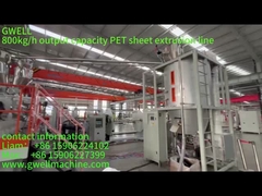 High output capacity PET thermoforming sheet extrusion line