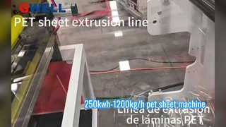250Kwh,1200kg/h PET sheet production line