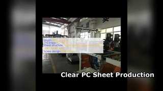 PC Sheet Extrusion Line Transparent Optical PC