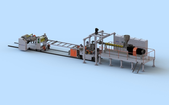 Customized PLA Sheet Making Machine PLA Thermoforming Three Layer Sheet Extrusion Line