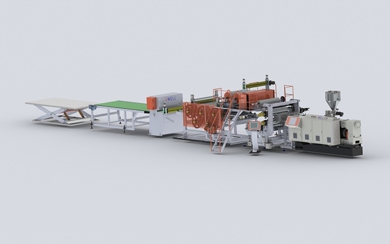 Buy Twin Screw LVT Wood Plastic Floor Extrusion Line LVT Flooring Production Machine online manufacture