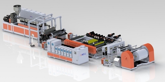 Buy Three Layers Cast Stretch Film Extrusion Line Stone Paper Making Machine online manufacture