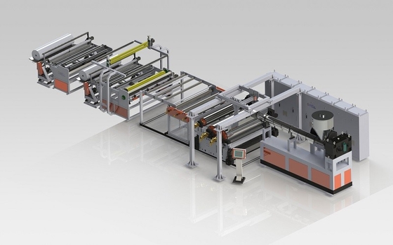 Buy Photovoltaic PVB Encapsulation Film Production Line Single Screw Extruder For BIPV Panels online manufacture