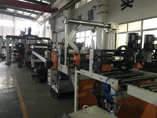 Buy Plastic Sheet Extrusion Line with Calibrating Boards 4 Groups 350kg/h Extrusion Capacity and 0.3-2mm Thickness Range online manufacture