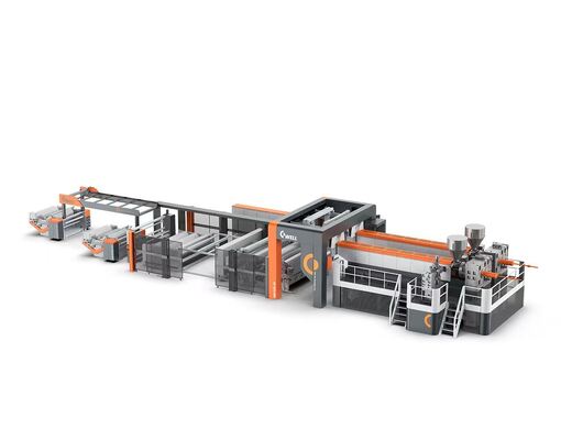 Buy 2600mm Wide EVA Solar Film Extrusion Line with 300-700kg/h Output and 16m/s Maximum Line Speed for Solar Panel Encapsulation online manufacture