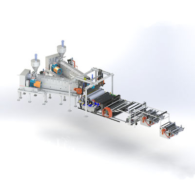 Buy EVA Cast Film Extrusion Line EVA Film Making Machine 2200mm Automobile Safety Glass online manufacture