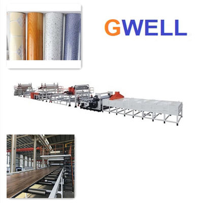 Buy PVC Wide Floor Leather making machine Parquet Flooring Production Line 400kg H online manufacture