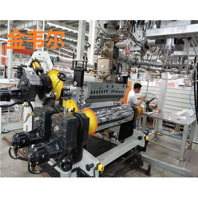 Buy Inclined Three Roll Rubber Calender Machine To Form Cool Plastic Sheet Film online manufacture