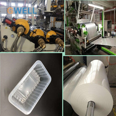 Buy Low Power Consumption Higher Capacity PP Sheet Extrusion Machine with 600-1220mm Width for Thermoforming online manufacture