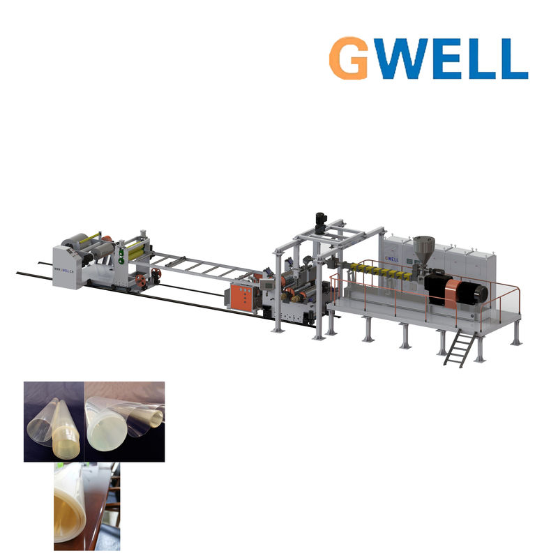 Plastic Hollow PC Sheet Extrusion Line , Roofing Sheet Tile Producing Machine
