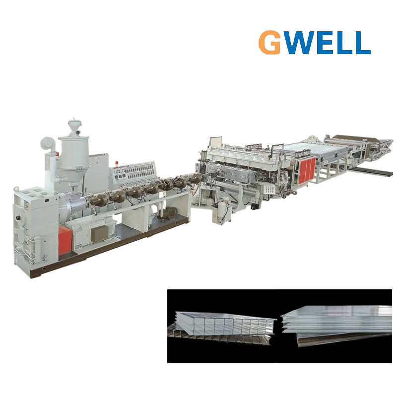 Polycarbonate Sheet Extruders Machine PC Hollow Section