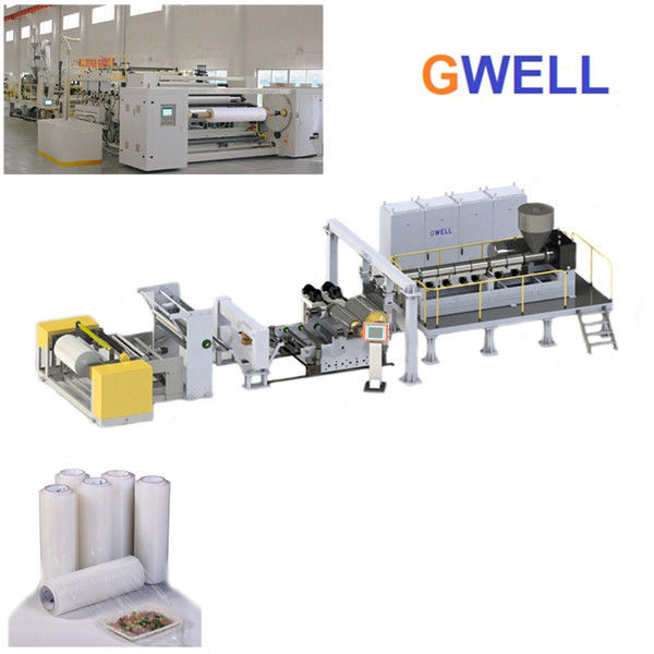 PVC PVDC Cling Cast Film Extrusion Line 250kg H Food Packaging