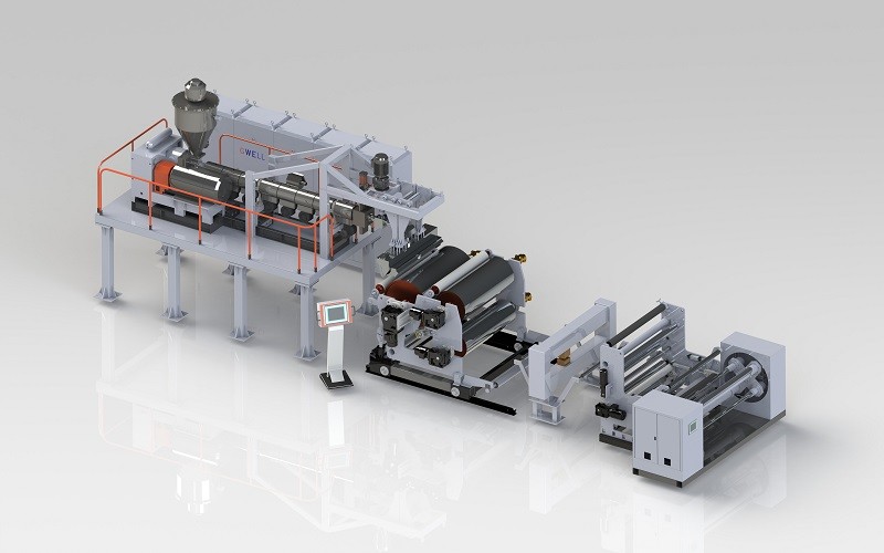 120kg/H ETFE Film Extrusion Machinery 1000 - 1500mm Width Single Screw ...