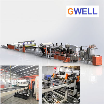 High transparency PMMA Sheet 1-10mm Extrusion Line 600 - 800KG/H with on-line UV anti-scratch coating unit
